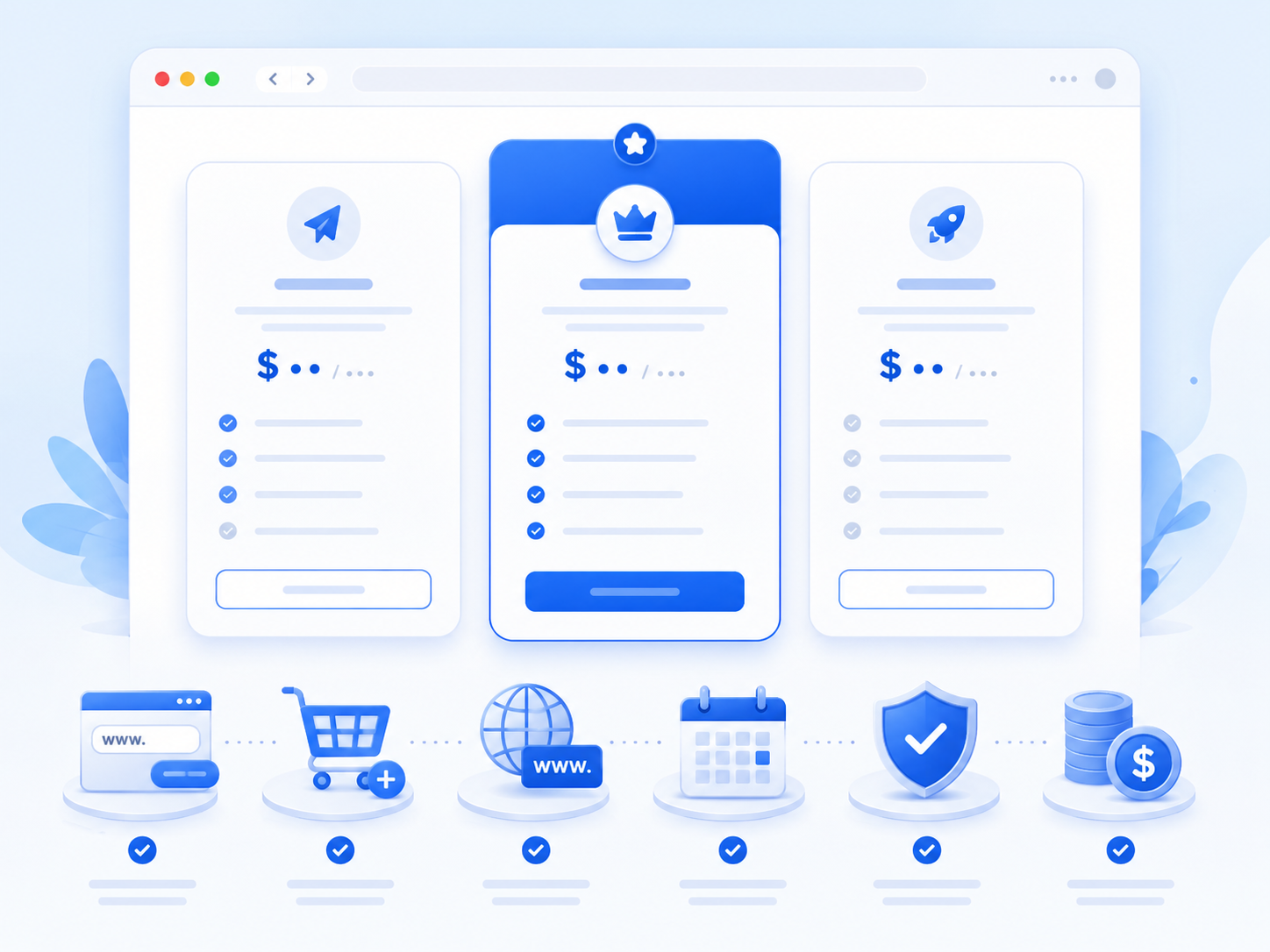 Ilustrasi pakej landing page PROIKLAN